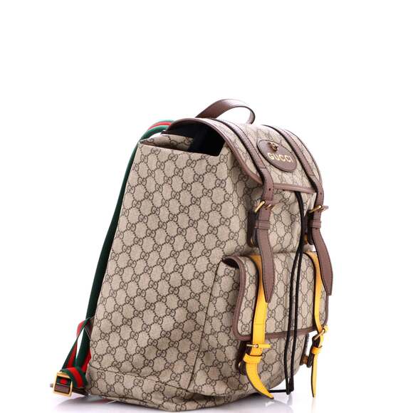 Gucci Courrier Soft Backpack Gg Coated #241748G16B - Picture 2 of 7